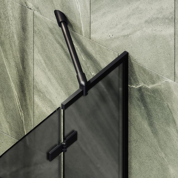 Шторка на ванну MaybahGlass MGV-660-6 69см чёрный