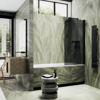 Шторка на ванну MaybahGlass MGV-774-6 50см чёрный