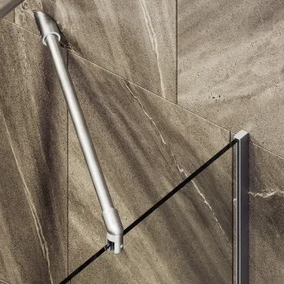 Шторка на ванну MaybahGlass-126-5у 44см хром матовый