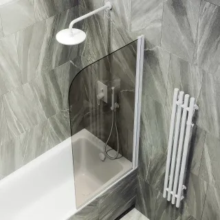 Шторка на ванну MaybahGlass MGV-622-1 80см белый