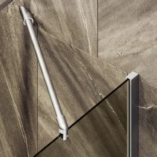 Шторка на ванну MaybahGlass MGV-71-5ш 90см хром матовый