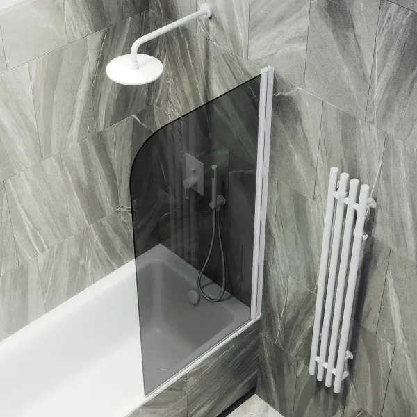 Шторка на ванну MaybahGlass MGV-608-1 50см белый