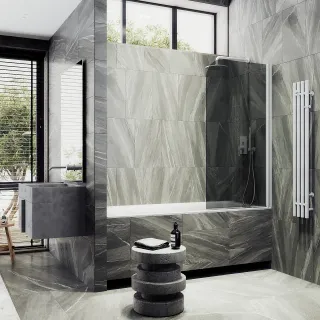 Шторка на ванну MaybahGlass MGV-613-1 60см белый