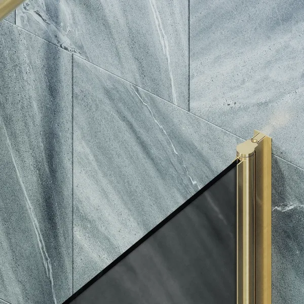 Шторка на ванну MaybahGlass MGV-614-3 60см золото