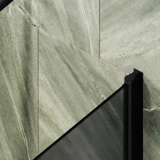 Шторка на ванну MaybahGlass MGV-624-6 80см чёрный