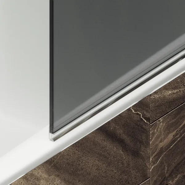 Шторка на ванну MaybahGlass MGV-624-5 80см хром матовый