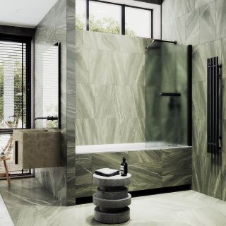 Шторка на ванну MaybahGlass MGV-775-6 50см чёрный