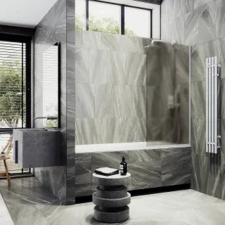 Шторка на ванну MaybahGlass MGV-138-1у 54см белый