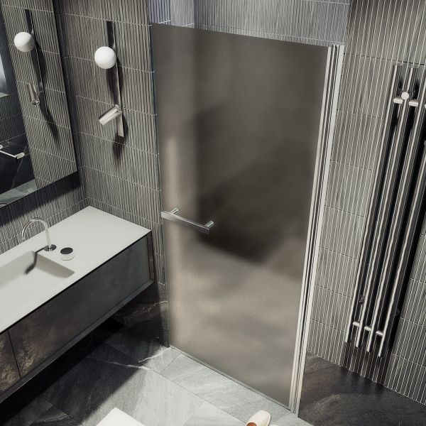 Душевая дверь MaybahGlass MGD-460-5 90см хром матовый/бронза матовая