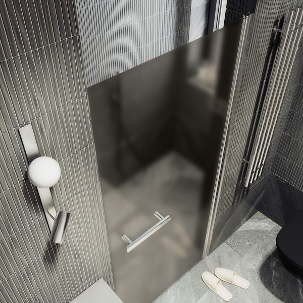 Душевая дверь MaybahGlass MGD-460-5 90см хром матовый/бронза матовая