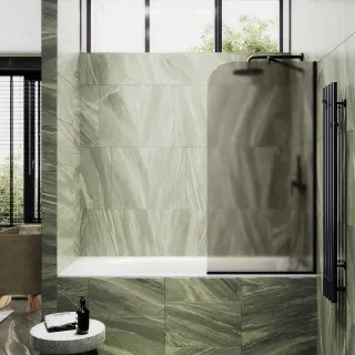 Шторка на ванну MaybahGlass MGV-138-6у 54см чёрный