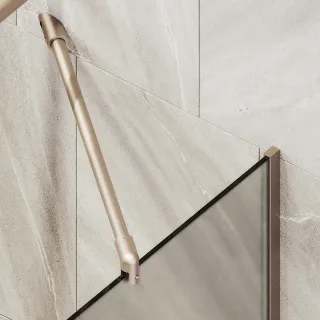 Шторка на ванну MaybahGlass MGV-148-2у 64см бронза