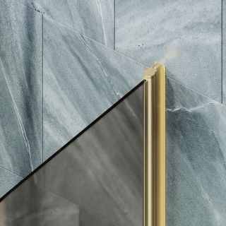 Шторка на ванну MaybahGlass MGV-784-3 70см золото