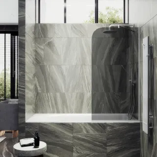 Шторка на ванну MaybahGlass MGV-128-1у 34см белый