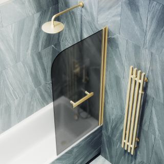 Шторка на ванну MaybahGlass MGV-768-3 40см золото