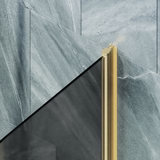 Шторка на ванну MaybahGlass MGV-774-3 50см золото