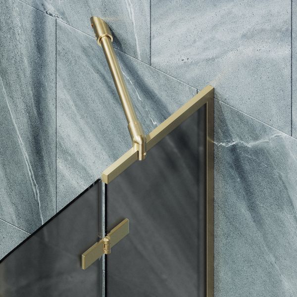 Шторка на ванну MaybahGlass MGV-660-3 69см золото