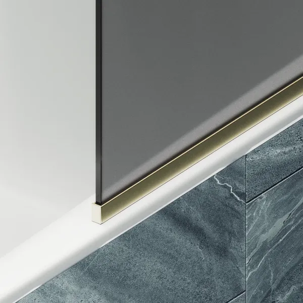 Шторка на ванну MaybahGlass MGV-84-3у 40см золото