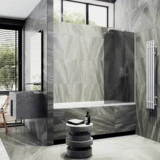 Шторка на ванну MaybahGlass MGV-133-1у 44см белый