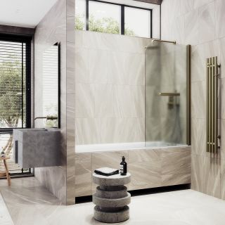 Шторка на ванну MaybahGlass MGV-781-2 60см бронза