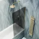 Шторка на ванну MaybahGlass MGV-79-3ш 50см золото
