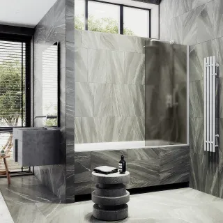 Шторка на ванну MaybahGlass MGV-249-1ш 30см белый