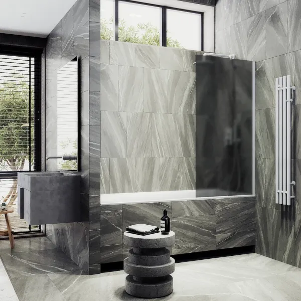 Шторка на ванну MaybahGlass MGV-89-1ш 90см белый