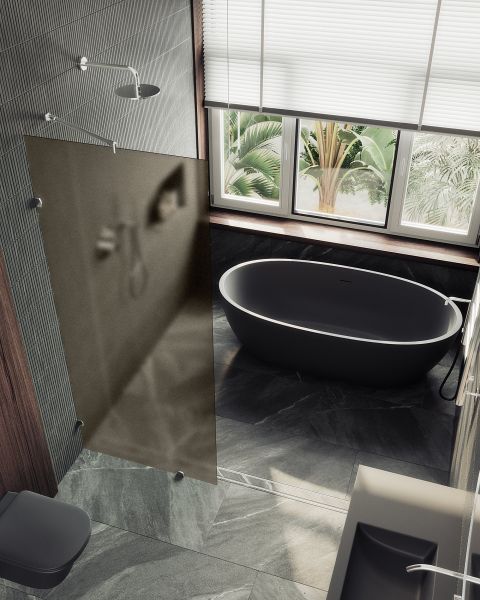 Душевая перегородка MaybahGlass MGD-265-4 79см хром глянцевый