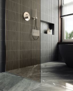 Душевая перегородка MaybahGlass MGD-696-5ш 79см хром матовый