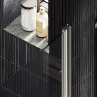 Душевая дверь MaybahGlass MGD-463-5 90см хром матовый/сатин