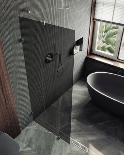 Душевая перегородка MaybahGlass MGD-274-4 79см хром глянцевый