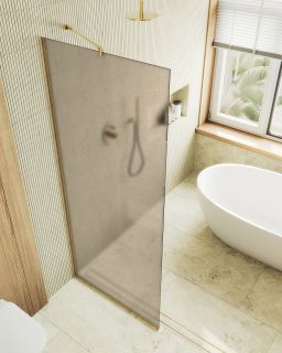 Душевая перегородка MaybahGlass MGD-697-3у 79см золото