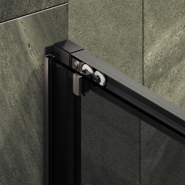 Душевая дверь MaybahGlass MGD-1284-6 120см чёрный/графит