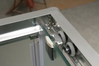 Душевой уголок прямоугольный, хром BelBagno UNO-AH-1-100/80-P-Cr