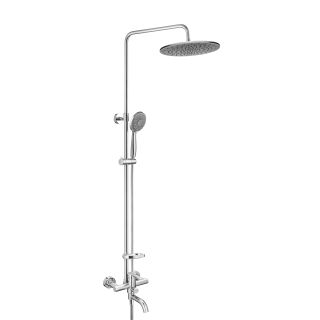 Душевая стойка Swedbe Hermes 5129G1 со смесителем для ванны хром/серый