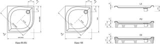 Душевой поддон Ravak Elipso-100 PAN A22AA01410