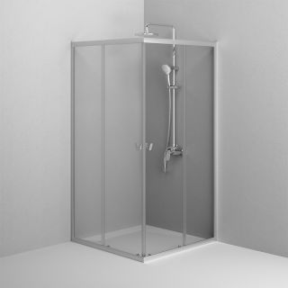 Душевой уголок AM.PM Sunny W87G-403-100100-MT профиль серебристый 100х100 см