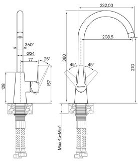 Смеситель для кухни Paulmark Holstein Ho212065-431 белый матовый