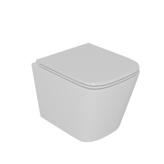 Комплект DQ Унитаз подвесной безободковый (торнадо) DT1436516, Инсталляция DI8050127, Клавиша смыва DB1499006  графит (DS1431632)