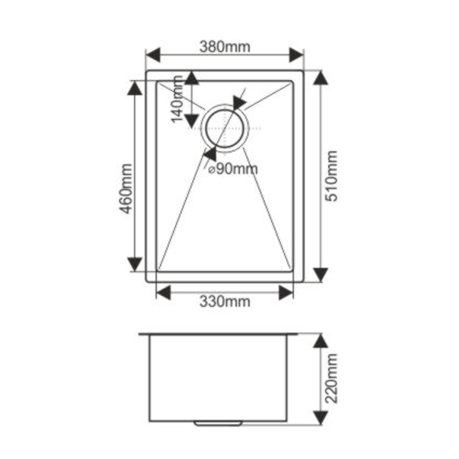 Мойка D5138HG Melana ProfLine 1,2/220 золото