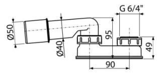 Гидрозатвор AlcaPlast ?50 A533-DN50