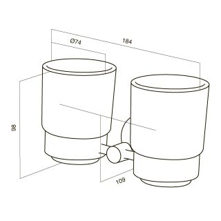 Стакан Am.pm Bliss L A55343464 двойной