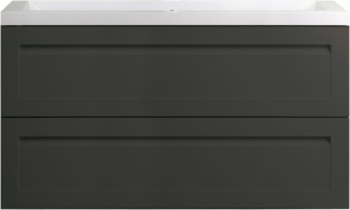 Подвесная тумба под раковину Art&Max Platino 100см серый матовый AM-Platino-1000-2C-SO-GM-Cer