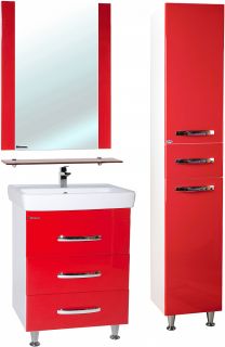 Зеркало Bellezza Рокко 50см красный 00000001221