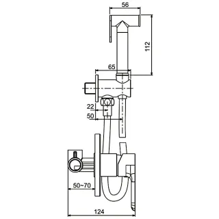 Гигиенический душ со смесителем Gappo G7248 белый/хром