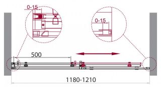 Душевая дверь BelBagno чёрная ACQUA-BF-1-120-C-NERO