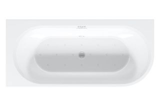 Акриловая ванна Riho Desire Corner Velvet Sparkle System Fall B087009220 R 184x84см с аэромассажем заполнение через перелив чёрный матовый/белый матовый