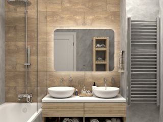 Зеркало с подсветкой Misty Адхил 100см белый