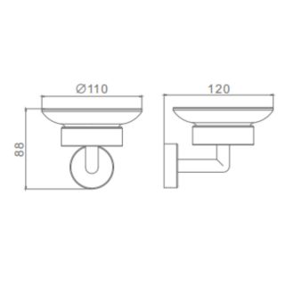 Мыльница Raglo R320.02 хром