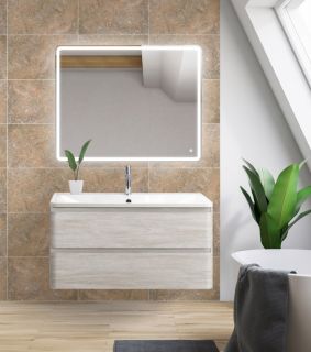 Тумба под раковину BelBagno подвесная 80x50см Rovere Vintage Bianco  ALBANO-800-2C-SO-RVB